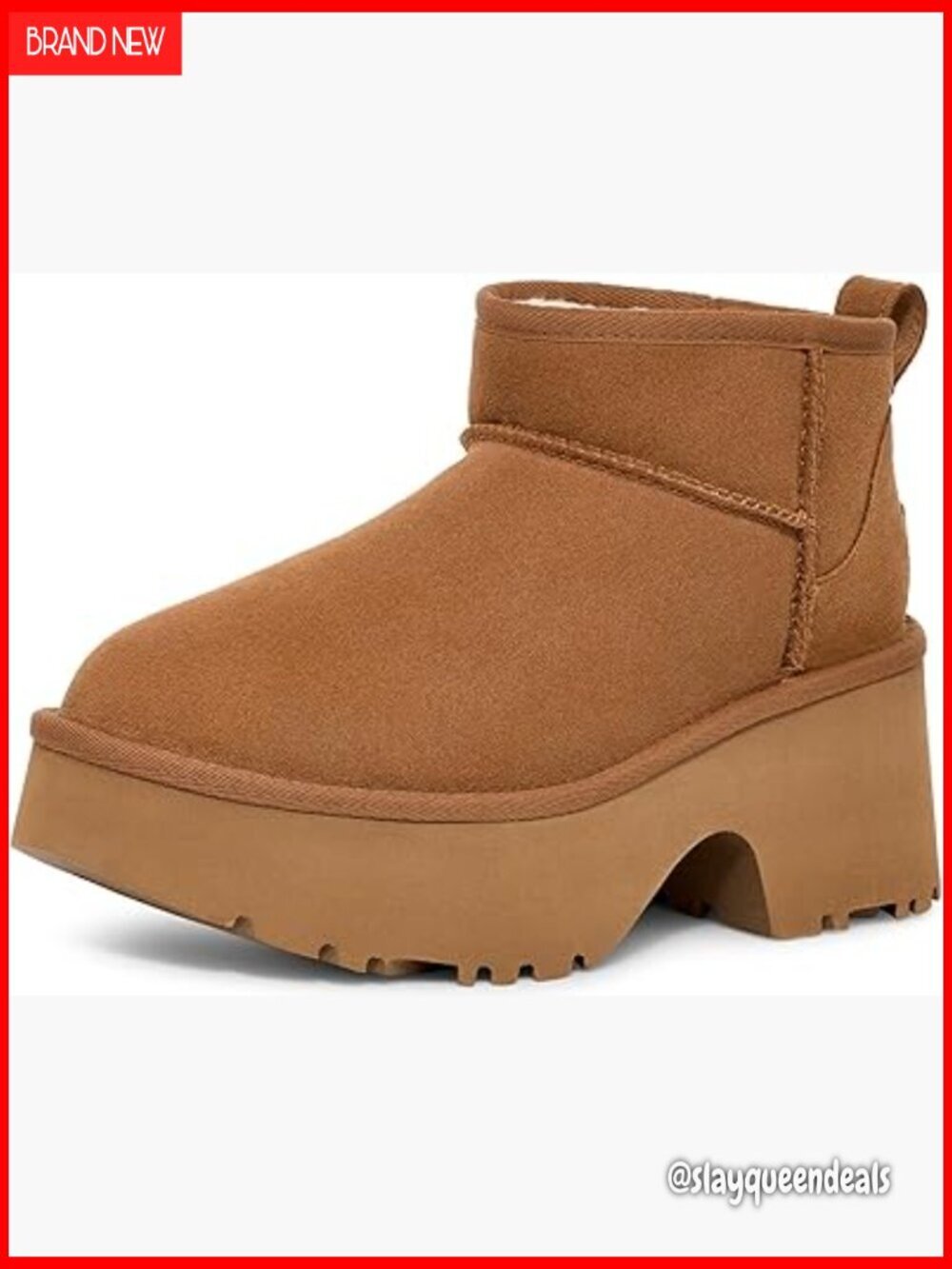 Suede Ankle Boots with Wool Lining, 2.75-Inch Platform